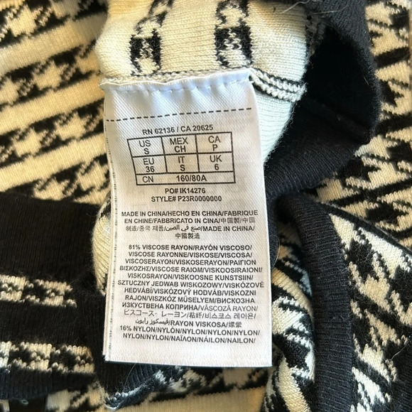 Guess by Marciano black and white low cut sweater dress size S - Picture 14 of 14